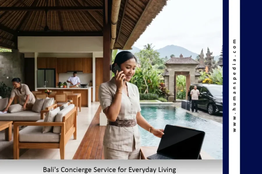 Private villa garden and pool in Ubud, Bali, arranged through a concierge service